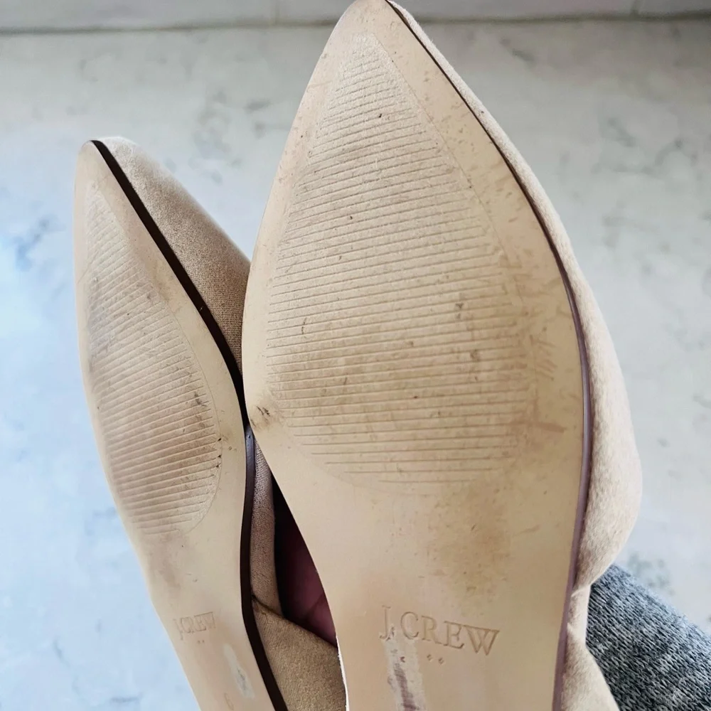 J Crew D’orsey nude pointed toe flats Elegant Tan Women's 6